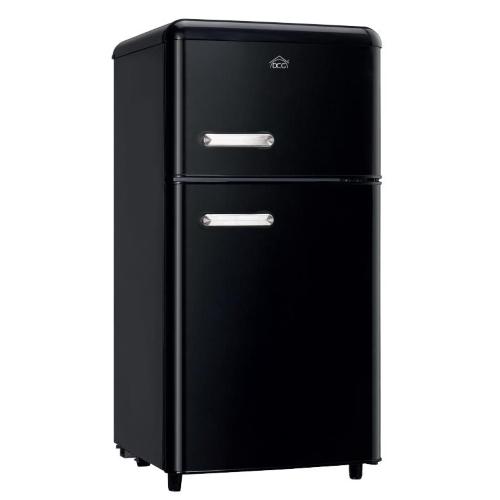 DCG FRIGO DOPPIA PORTA LINEA RETRO' 110LT E NERO MF110BCDP