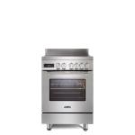 De'Longhi PRO66MXLIN Cucina Libera installazione | Classe A | inox, induzione 4 zone con bridge, multif. 9 funz., 3D, progr. elettr., vano scaldavivande, cavità 74l.