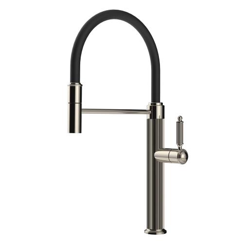 Gessi VENTI20 Semiprofessionale Nickel PVD - 60634#720 Miscelatore Lavello | Nickel Lucido Pvd, Canna semiprofessionale doppia funzione, Altezza canna 250 mm