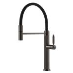 Gessi VENTI20 Semiprofessionale Black Metal Brushed PVD - 60634#707 Miscelatore Lavello | Nero Metal Spazzolato Pvd, Canna semiprofessionale doppia funzione, Altezza canna 250 mm
