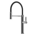 Gessi VENTI20 Semiprofessionale Chrome - 60634#031 Miscelatore Lavello | Cromo Lucido, Canna semiprofessionale doppia funzione, Altezza canna 250 mm