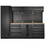 Kraftwerk Tools 3964B-BLK Mobilio da officina a 4 elementi, 1-ante Faggio BLK