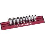 Kraftwerk Tools 100599 9pz- Set MAGALU di chiavi a bussola in pollici 1/4"
