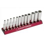 Kraftwerk Tools 101990 12pz-  Set MAGALU di chiavi a bussola lunghe 1/4"