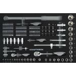 Kraftwerk Tools 105.102.017 Cassetto per chiave a bussola 1/4" 1/2" 164-pz.