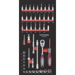 Kraftwerk Tools 105.401.001 Set di bussole 1/4" 46-pz. Inlay 20x40