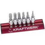 Kraftwerk Tools 106099 6pz-  Set di chiavi a bussola giravite esagonali 1/4"