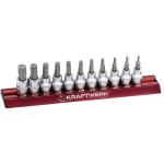 Kraftwerk Tools 205099 11pz-  Set MAGALU di chiavi a bussola giravite TX 3/8"