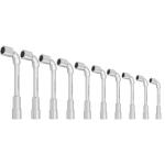 Kraftwerk Tools 2597-99 10pz- Set chiavi a pipa con gomito smussato 8-19 mm