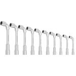 Kraftwerk Tools 2598-99 10pz- Set chiavi a pipa con gomito smussato 8-19 mm
