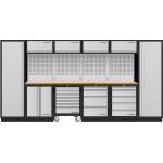 Kraftwerk Tools 3964K-HS745H-K4-EX MOBILIO-EX 6 combi, armadio alto 2x, carrello, faggio