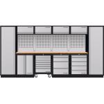 Kraftwerk Tools 3964K-HS745H-K4 Mobilio 6 combi, armadio alto 2x, carrello, faggio