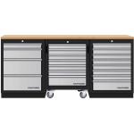 Kraftwerk Tools 3964K-4R8 Mobilio 3 Combicon carrello da officina, faggio, 3 cassetti