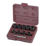 Kraftwerk Tools 3058 11pz- Set estrattori H.D. per dadi rovinati, CMbd 10-19 mm