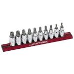 Kraftwerk Tools 329099 10pz- Set chiavi a bussola a giravite Tamper RIBE 1/2"