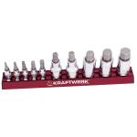 Kraftwerk Tools 99046 10pz- Set MAGALU di chiavi a bussola a giravite EX