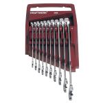 Kraftwerk Tools 3556 10pz- Set chiavi combinate, lucide 8-19 mm