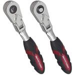 Kraftwerk Tools 3201F 2pz- Micro-cricchetti testa snodabile 1/4" - INOX