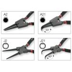 Kraftwerk Tools 2212 4pz- Set assortito di pinze per seeger