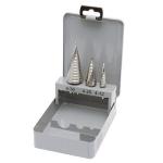 Kraftwerk Tools 18000 3pz- Set di frese coniche a gradino in HSS Co5