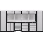 Kraftwerk Tools 3964K-HS745H-K4IX Mobilio 6 combi, armadio alto 2x, carrello, inox