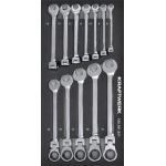 Kraftwerk Tools 105.301.031 Set di cricchetti ad anello congiunto 12 pz. Inlay 20x40