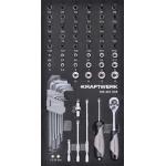 Kraftwerk Tools 105.301.035 1/4" set cricchetto reversibile 61-pz. Inserto  20x40