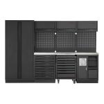 Kraftwerk Tools 3964D-BLK-IX Parete d'officina MOBILIO BLK a 4 elementi Inox.