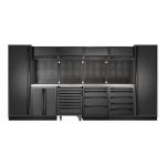 Kraftwerk Tools 3964K-BLK-017-IX MOBILIO BLK Mobili da officina a 6 elementi, Inox