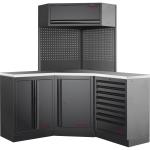 Kraftwerk Tools 3964R-BLK-IX MOBILIO BLK Mobili d'angolo 3 elementi, Inox