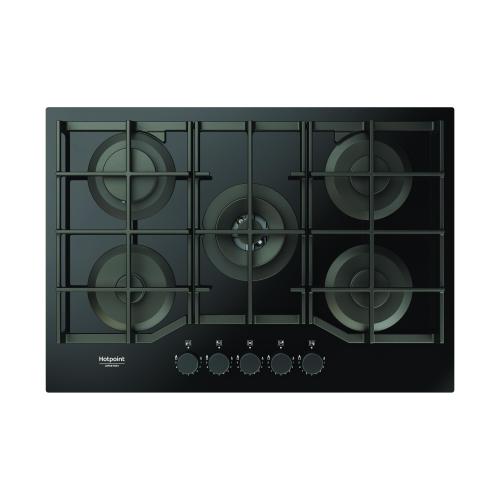 Hotpoint HAGS72FBK Piano cottura a gas Incasso | Nero, Da incasso, 73 cm