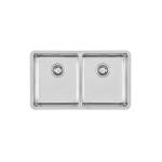 Foster Ke 2V 34X40 Tpr S/Top - 2203850 Lavello Sovrapposto | Acciaio inox AISI 304 satinato, Piletta 3½, Acciaio inox, Finitura satinata