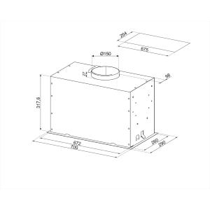 Smeg KICGR70X2 Cappa Incasso | Classe A | Design compatto, 3 velocità, Filtro carbonio