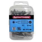 Kraftwerk Tools 2711-50 1/4'' Inserto Pozidriv 25 mm Nr. 1, 50 pz.