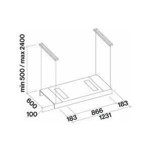 Falmec Light Is.120 C0001 Profilo Bronzo Sat. Nero 220-240V - 50-60Hz T50 C/Filtro Cappa Isola | Classe A | Cappa isola da 120 cm, profilo bronzo satinato, tecnologia Multi-Air, illuminazione LED, comandi touch