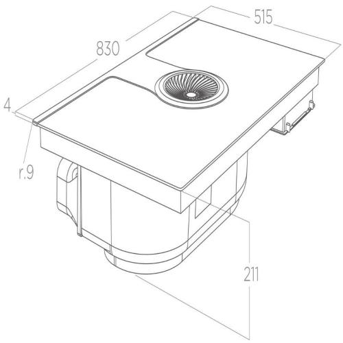 elica NIKOLATESLA ONE EVO BL/A/83 - PRF0196318 Piano cottura a induzione con cappa aspirante integrata