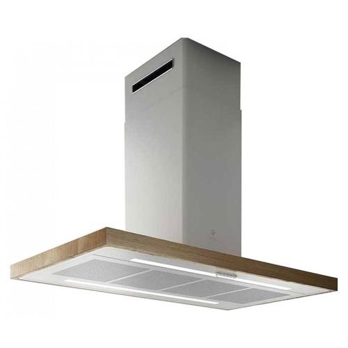 elica BIO ISLAND @ WH/A/120x53 USB ROVERE - PRF0148081A Cappa Isola | Classe A+ | Larghezza 120 cm, Colore Bianco, Classe A+