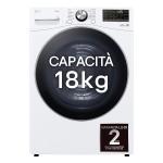 LG RH18U8AVCW Asciugatrice Libera installazione | Classe D | Motore Direct Drive, AI Dry, Wi-Fi