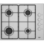 Beko HIGG641C3SX Piano cottura a gas Incasso | 4 Bruciatori, 60 cm, Acciaio inox