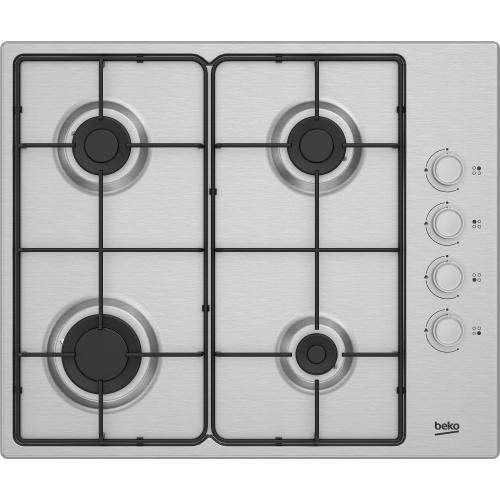 Beko HIGG641C3SX Piano cottura a gas Incasso | 4 Bruciatori, 60 cm, Acciaio inox