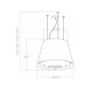 elica EASY UX IX/F/50 - PRF0120354A Cappa Parete | Classe A | Larghezza 50 cm, Acciaio Inox, Classe A