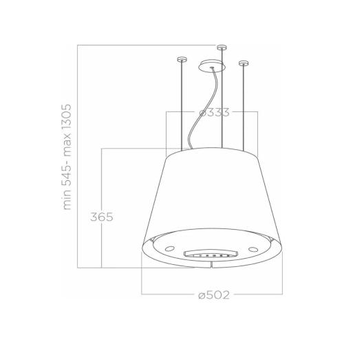 elica EASY UX IX/F/50 - PRF0120354A Cappa Parete | Classe A | Larghezza 50 cm, Acciaio Inox, Classe A