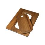 Foster Tagliere Iroko Twin Vaschetta Rett - 8644043 Tagliere Tagliere | Legno iroko, doppia vaschetta, originale Foster