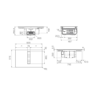 elica NIKOLATESLA FIT XL RAW BR/A/83 - PRF0202499 Piano cottura a induzione con cappa aspirante integrata | Incasso | Classe energetica A | Induzione con cappa, vetro nero opaco, 83 cm, touch slider