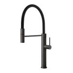 Gessi GESSI 316 Semiprofessionale Black Metal Brushed PVD - 60012#707 Miscelatore Lavello | Nero Metal Spazzolato Pvd, Canna semiprofessionale doppia funzione, Altezza canna 250 mm