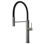 Gessi GESSI 316 Semiprofessionale Steel Brushed - 60012#239 Miscelatore Lavello | Acciaio Inox Spazzolato, Canna semiprofessionale doppia funzione, Altezza canna 250 mm