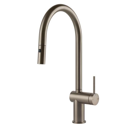 Gessi INEDITO Due Getti Finox Brushed Nickel - 60413#149 Miscelatore Lavello | Nichel Spazzolato Finox, Doppio getto commutabile, Getto normale e nebulizzato