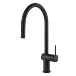 Gessi INEDITO Due Getti Matte Black - 60413#299 Miscelatore Lavello | Nero Opaco, Doppio getto commutabile, Getto normale e nebulizzato