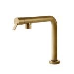 Gessi SU&GIU Sottofinestra Gold Brushed PVD - 60071#716 Miscelatore Lavello | Oro Spazzolato Pvd, Canna abbattibile sottofinestra, Altezza ridotta sottofinestra