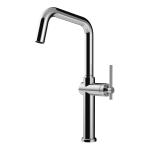 Gessi HABITO Girevole Chrome - 60650#031 Miscelatore Lavello | Cromo Lucido, Canna girevole 360°, Portata regolabile
